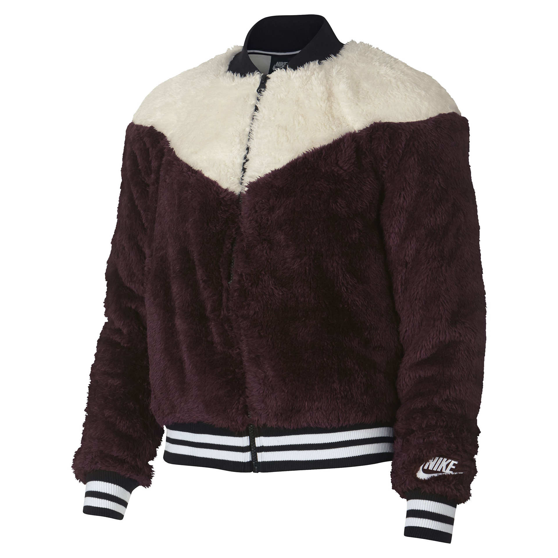 Nike Chaqueta Mujer Nike W NSW JKT BOMBER WOLF vista frontal Nike Chaqueta Mujer Nike W NSW JKT BOMBER WOLF vista frontal