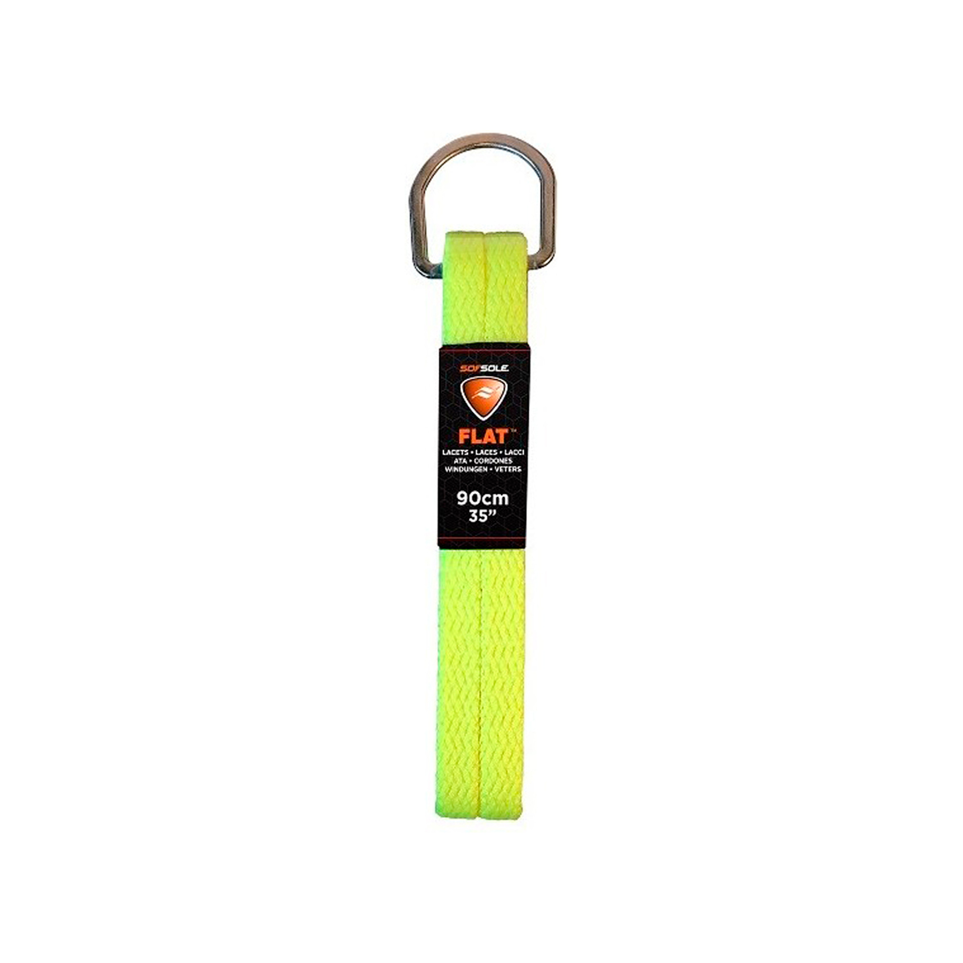 Sof Sole Cordones Sof Sole FLAT 120 YELLOW NEON AM vista frontal Sof Sole Cordones Sof Sole FLAT 120 YELLOW NEON AM vista frontal