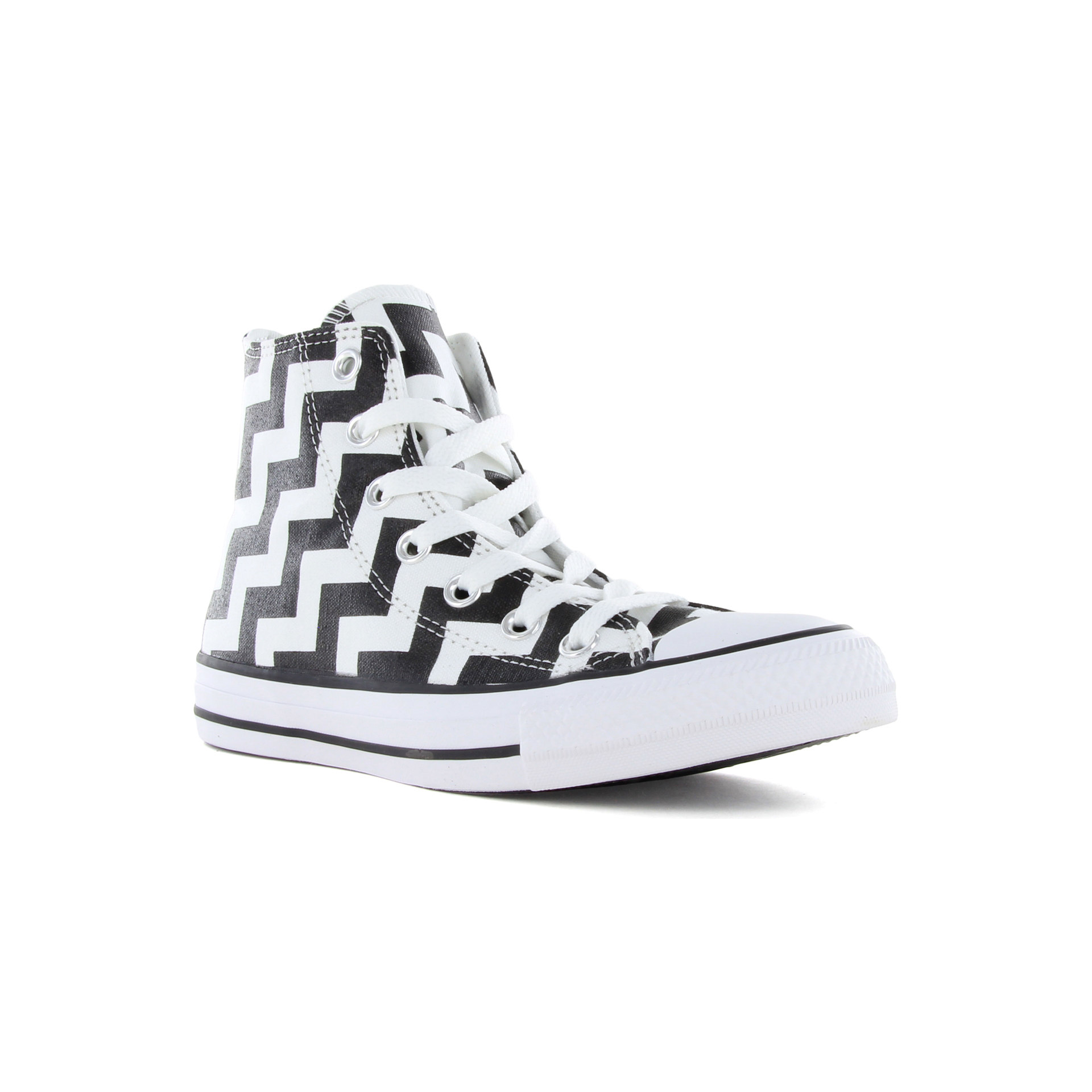 Converse Zapatillas Mujer Converse CHUCK TAYLOR ALL STAR GLAM DUNK - HI - WHITE/BLACK/WHITE vista trasera Converse Zapatillas Mujer Converse CHUCK TAYLOR ALL STAR GLAM DUNK - HI - WHITE/BLACK/WHITE vista trasera