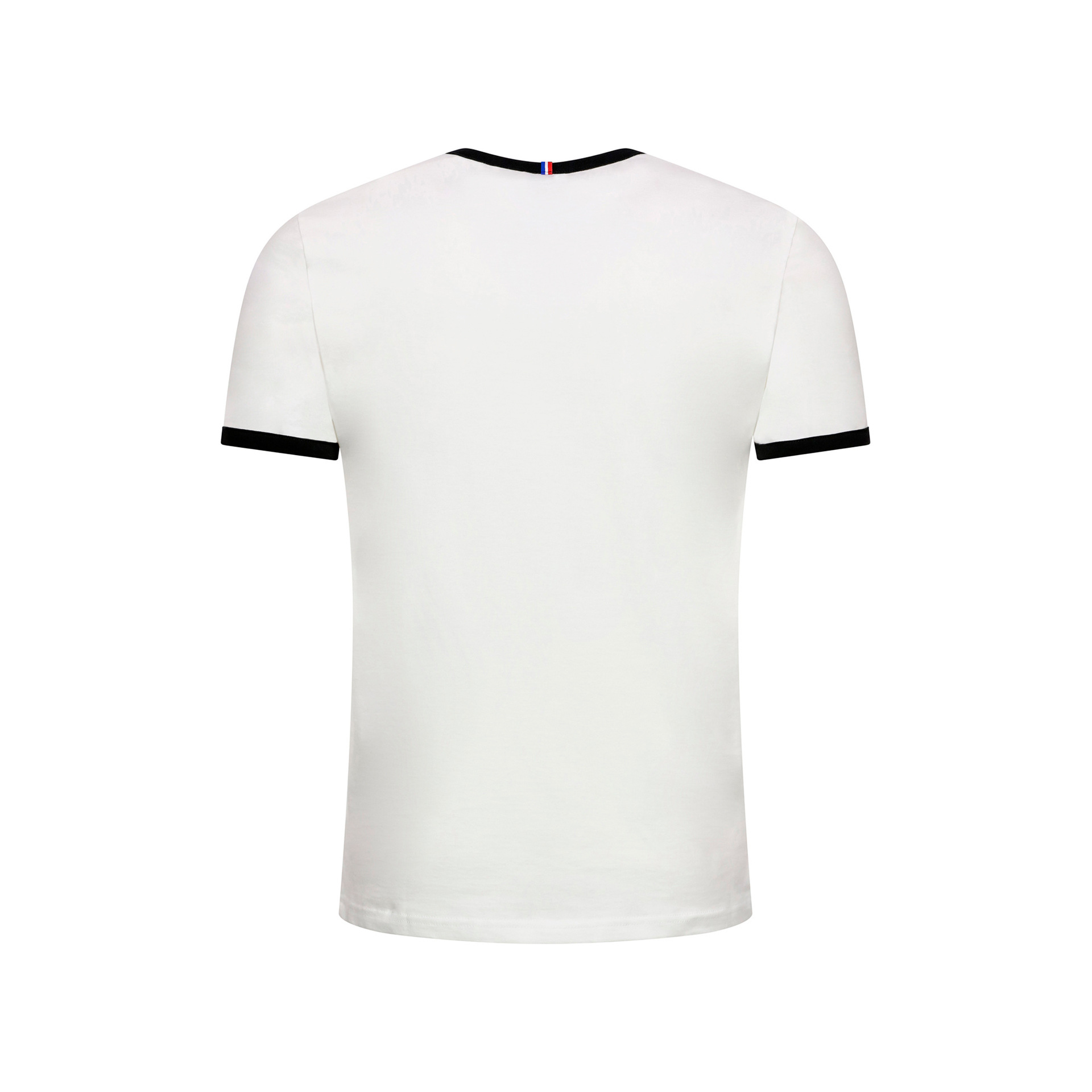 Le Coq Sportif Camiseta Hombre Le Coq Sportif ESS Tee SS N3 M new optical white/black vista trasera Le Coq Sportif Camiseta Hombre Le Coq Sportif ESS Tee SS N3 M new optical white/black vista trasera