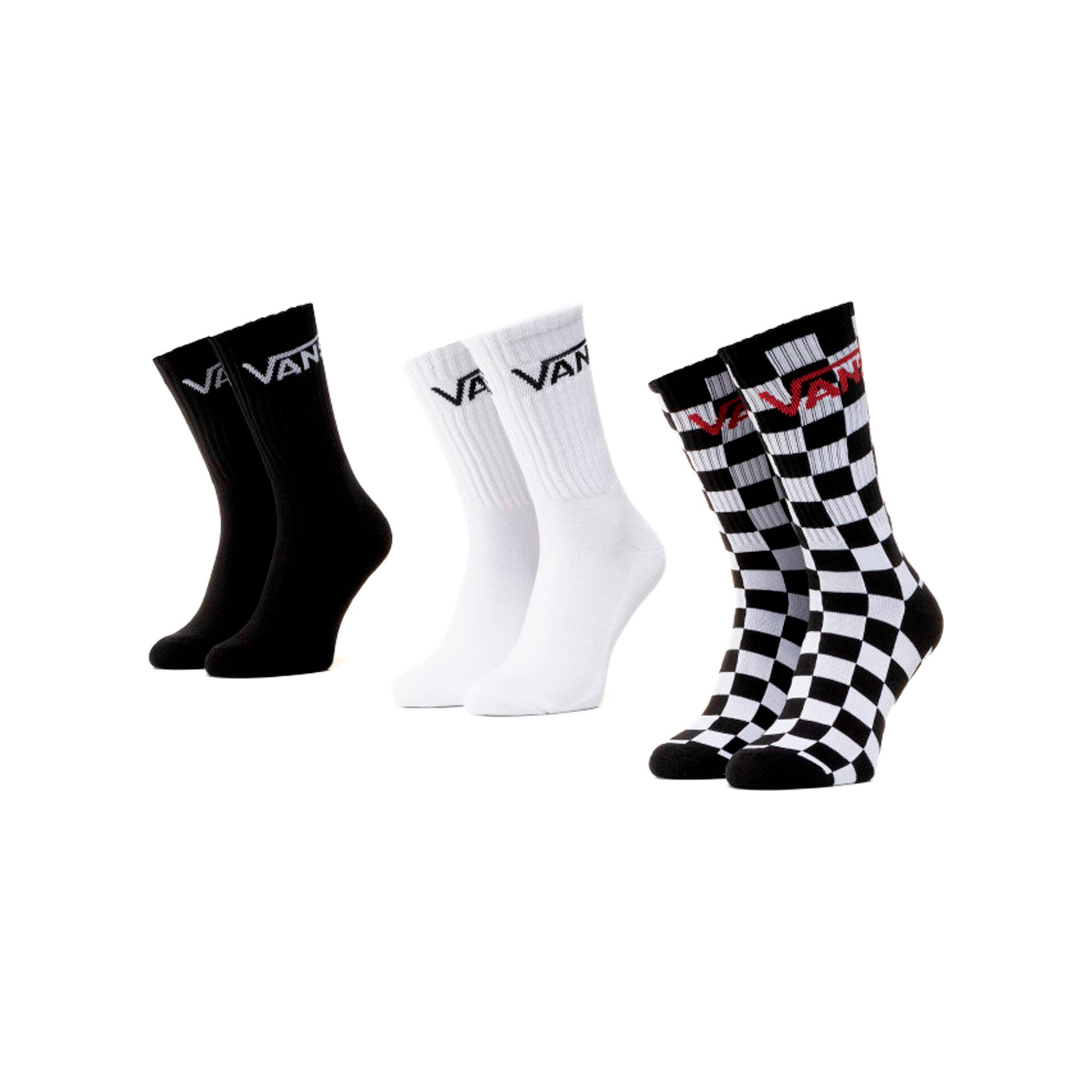 Vans Calcetines MN CLASSIC CREW (6.5-9, 3PK) vista frontal Vans Calcetines MN CLASSIC CREW (6.5-9, 3PK) vista frontal