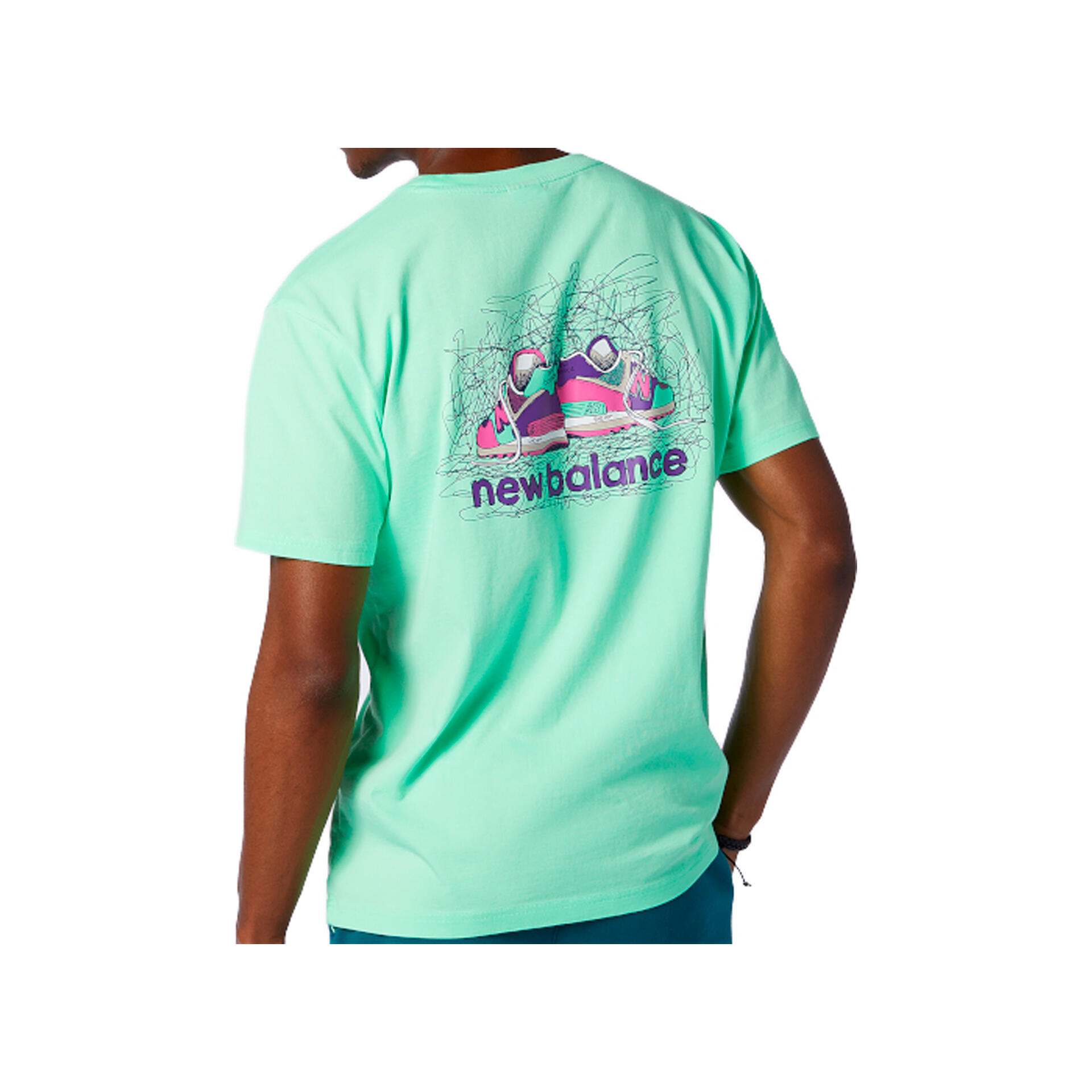 New Balance Camiseta Hombre New Balance NB Athletics Clash Graphic Tee vista trasera New Balance Camiseta Hombre New Balance NB Athletics Clash Graphic Tee vista trasera
