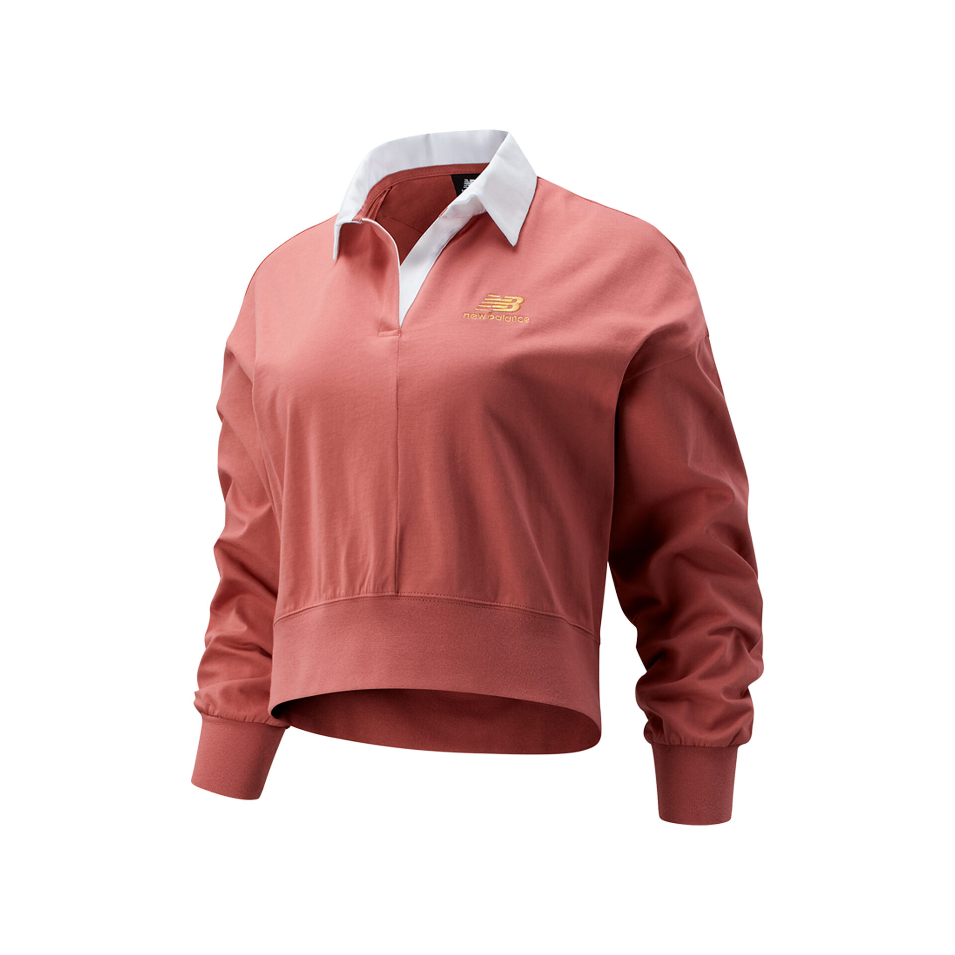 New Balance Chaqueta Mujer New Balance NB Athletics Higher Learning Rugby vista frontal New Balance Chaqueta Mujer New Balance NB Athletics Higher Learning Rugby vista frontal