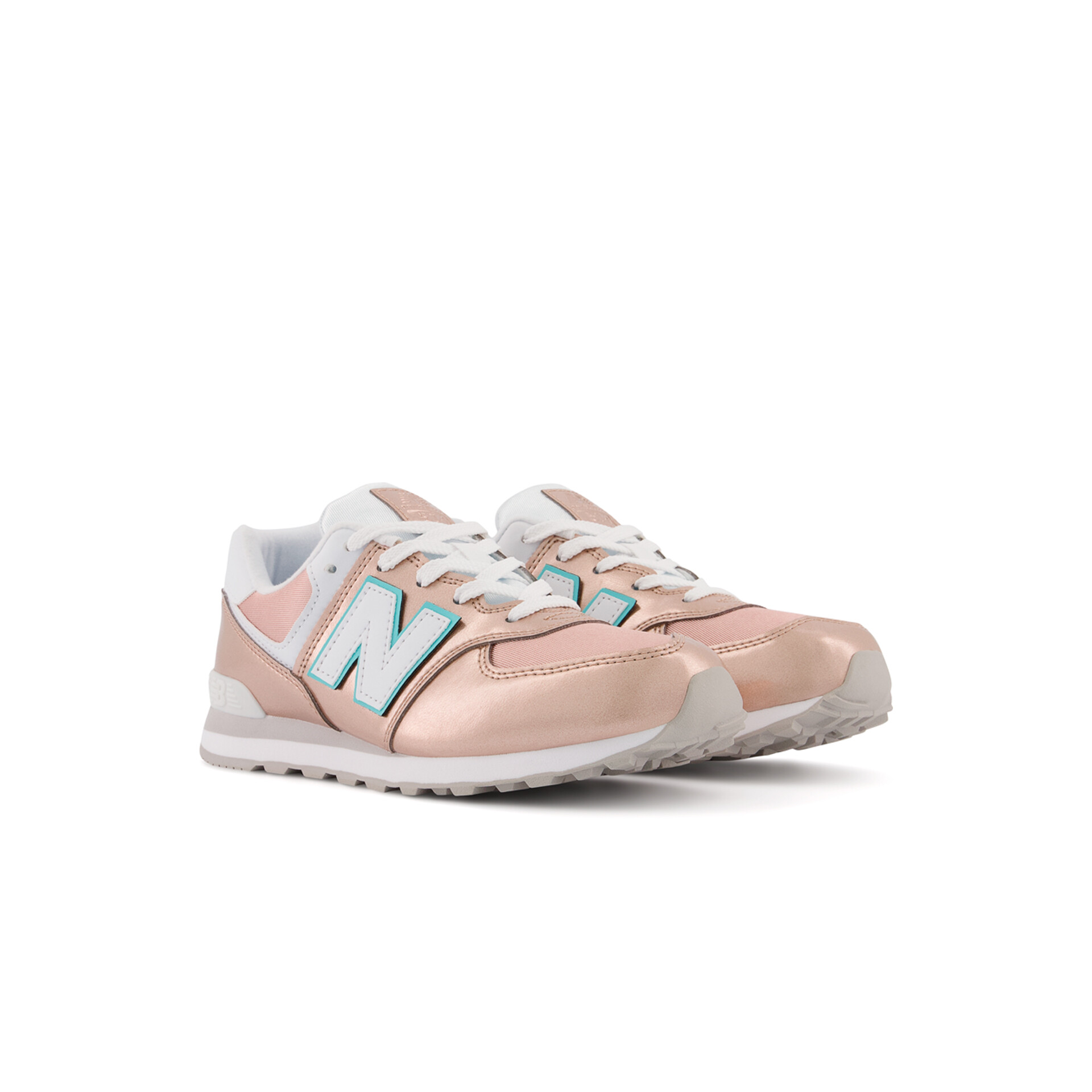 New Balance Zapatillas Niña/os New Balance 574 Metallic vista trasera New Balance Zapatillas Niña/os New Balance 574 Metallic vista trasera