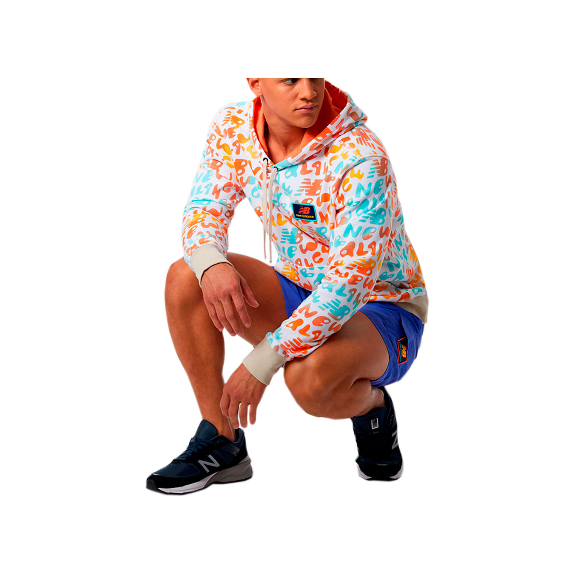 New Balance Sudadera Hombre New Balance NB Athletics Day Tripper Printed Hoodie vista frontal New Balance Sudadera Hombre New Balance NB Athletics Day Tripper Printed Hoodie vista frontal